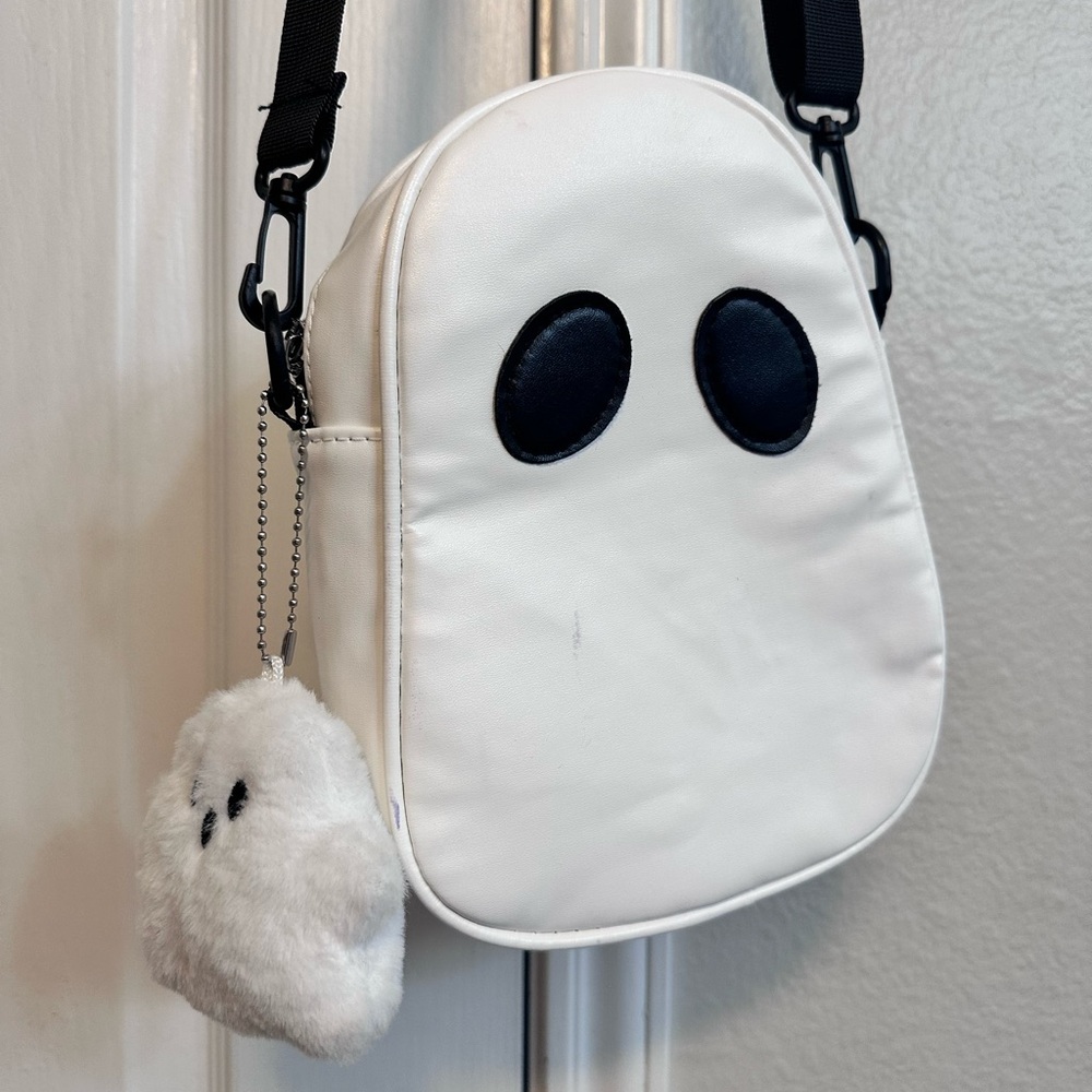 Dolls Kill White and Black Ghost Bag
